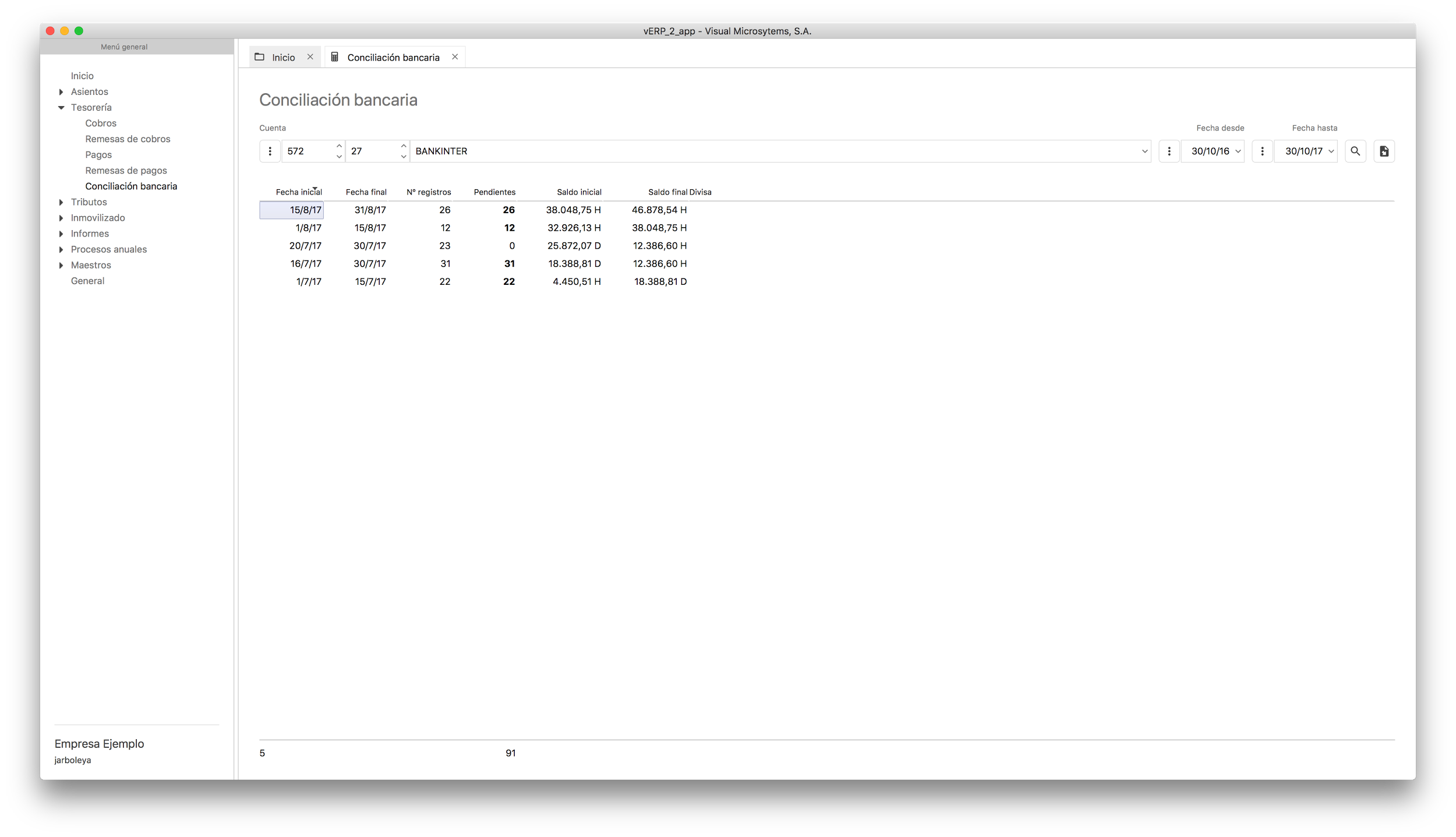 Conciliación bancaria
