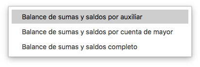 Balances de Sumas y Saldos