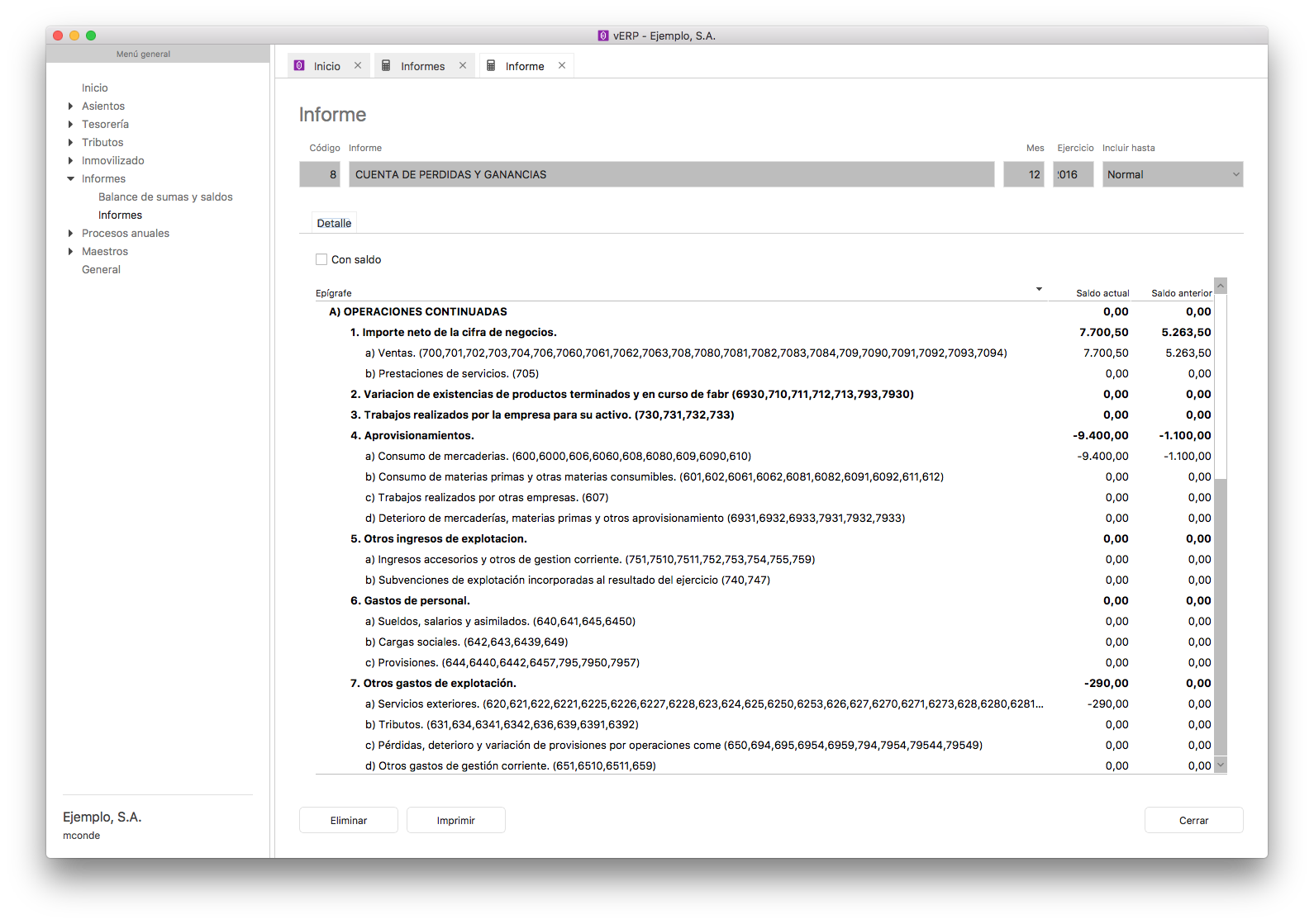 Balance de situación